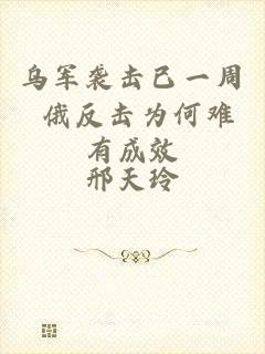 乌军袭击已一周 俄反击为何难有成效